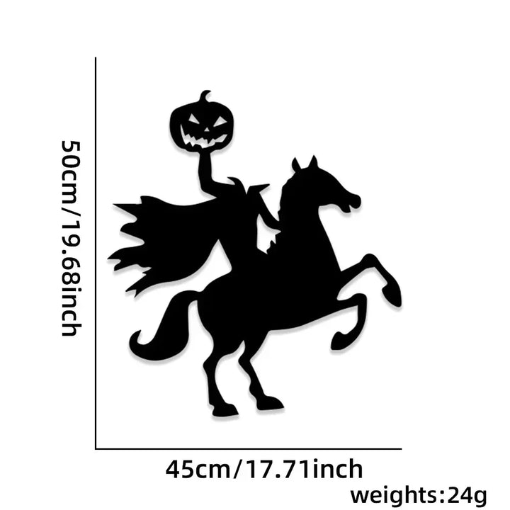 Rynx | New Halloween Decoration, Skull, Pumpkin, Halloween Horror Door Sticker, Felt Wall Stickers, Room Decoration