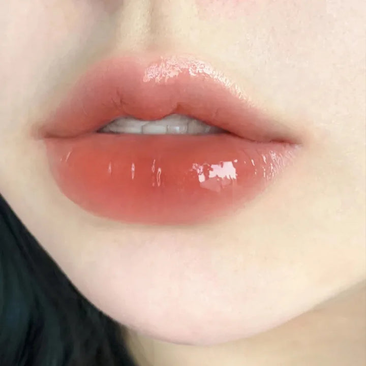 Rynx | Liquid Lipstick Crystal Glossy Lip Lacquer Mirror Cute Bear Lip Balm Waterproof Transparent Nude Lips Girl Makeup Korean Makeup