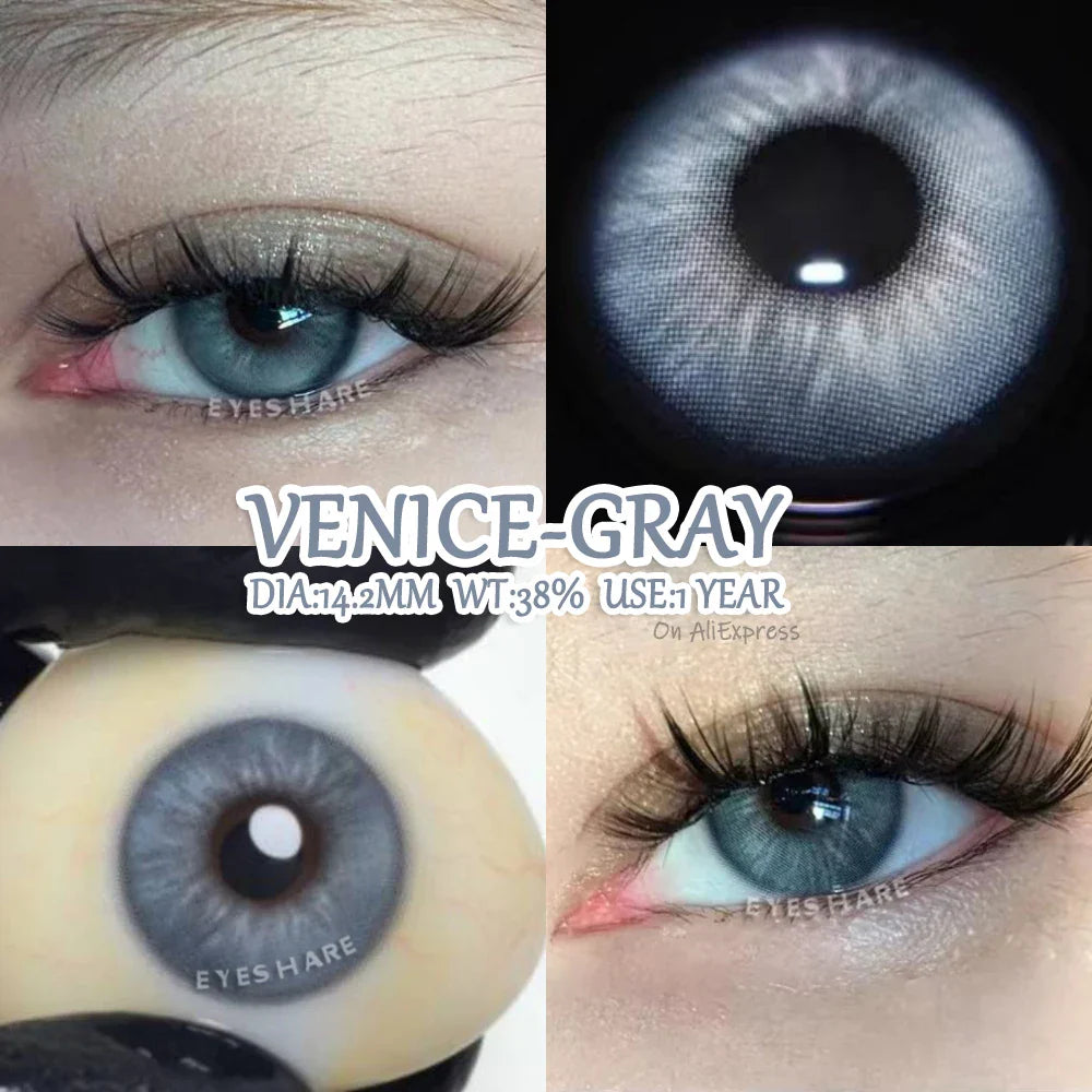 Rynx | Colorful contact lenses for the eyes 2 pcs./pair Green eye lenses Blue contact lens Annual Brown pupils cosmetic lens