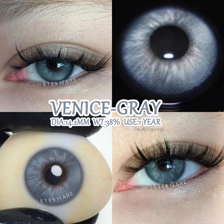 Rynx | Colorful contact lenses for the eyes 2 pcs./pair Green eye lenses Blue contact lens Annual Brown pupils cosmetic lens