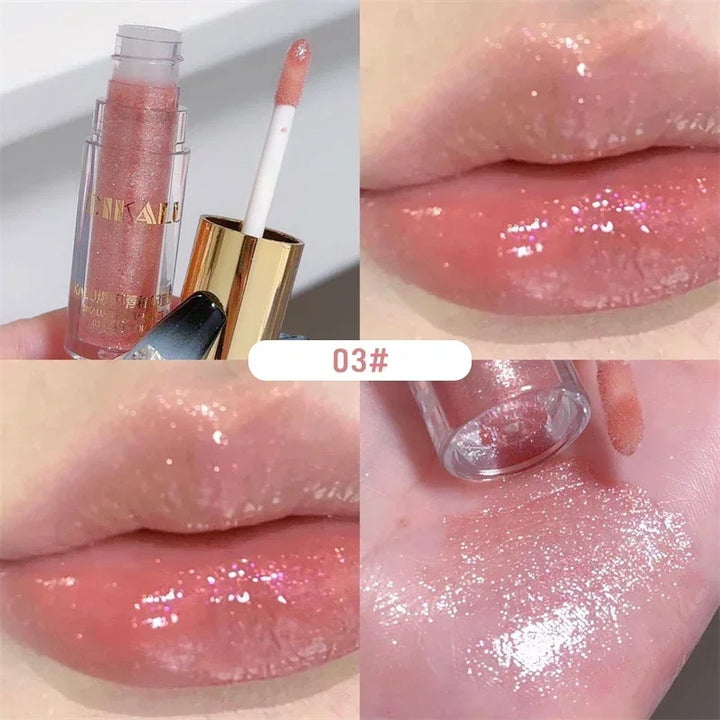 Rynx | Glitter Lip Gloss Liquid Lipstick Moisturizing Plumping Lip Shine High Gloss Sparkling Lip Gloss Shade Korean Makeup Cosmetics