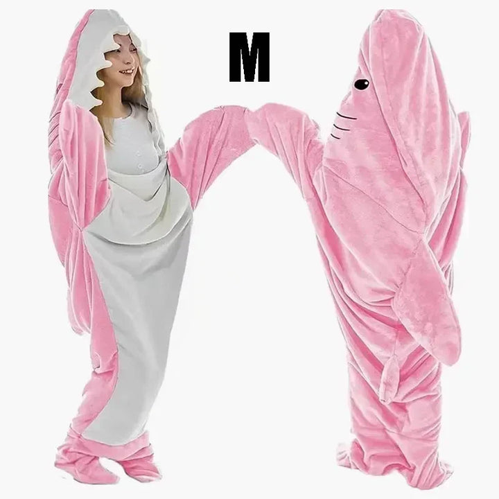 Lisslune | Snuggly Shark Cozy Hooded Onesie Blanket