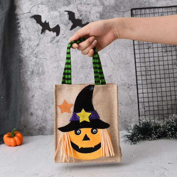 Rynx | New Halloween Gift Fleece Handbag Candy Bag Ghost Festival Pumpkin Bag Decoration Props Gift Bag