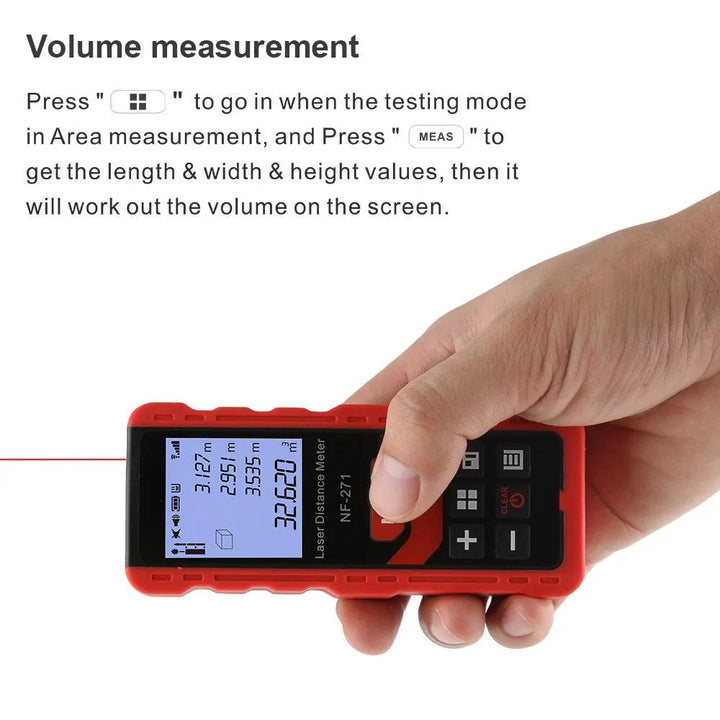 Lisslune | Noyafa NF-271 Advanced Digital Laser Distance Meter - 40M/80M Measurement, Ideal for Distances, Areas and Volumes