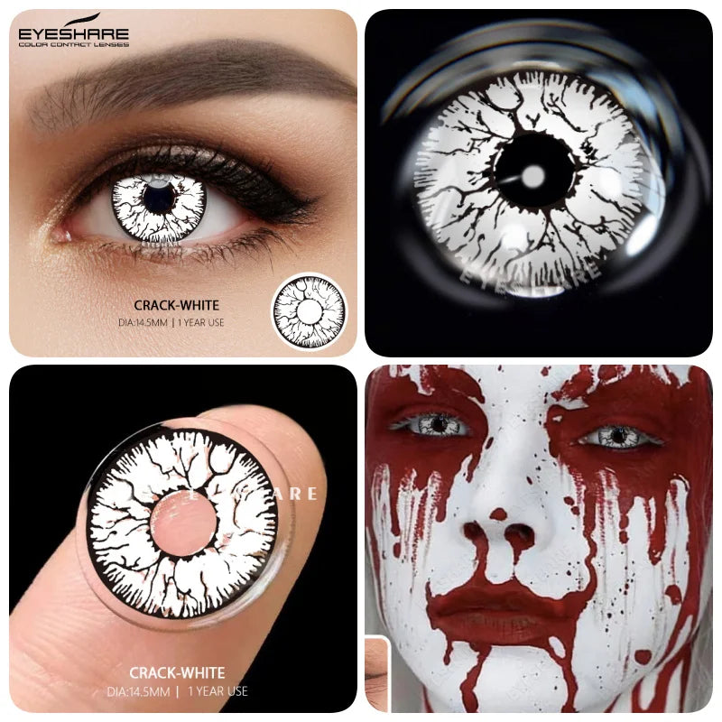Rynx | Colorful Contact Lenses for the Eyes 1 Pair Cosplay Anime Lens Yearly Cosmetic Contact Lenses Halloween Lenses Beauty Makeup