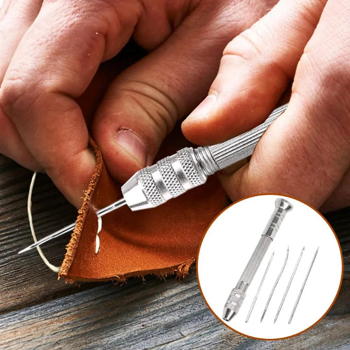 Lisslune | Premium Stainless Steel Leather Sewing Awl Set for Crafting and Repair Work