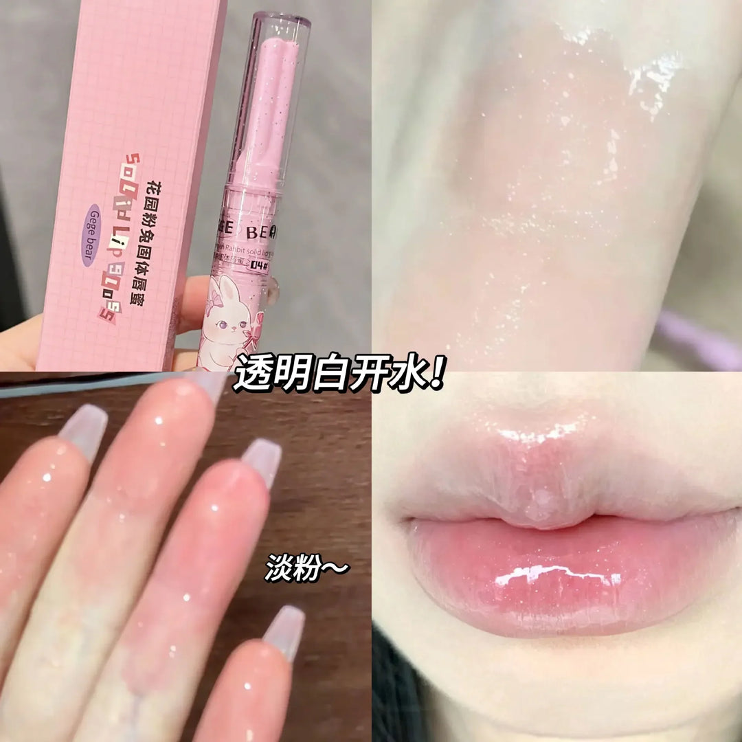 Rynx | Mirror Lacquer Solid Lip Lacquer Tint Flower Water Light Heart Shape Lipstick Sweet Rabbit Jelly Lipstick Korean Lip Tint Makeup