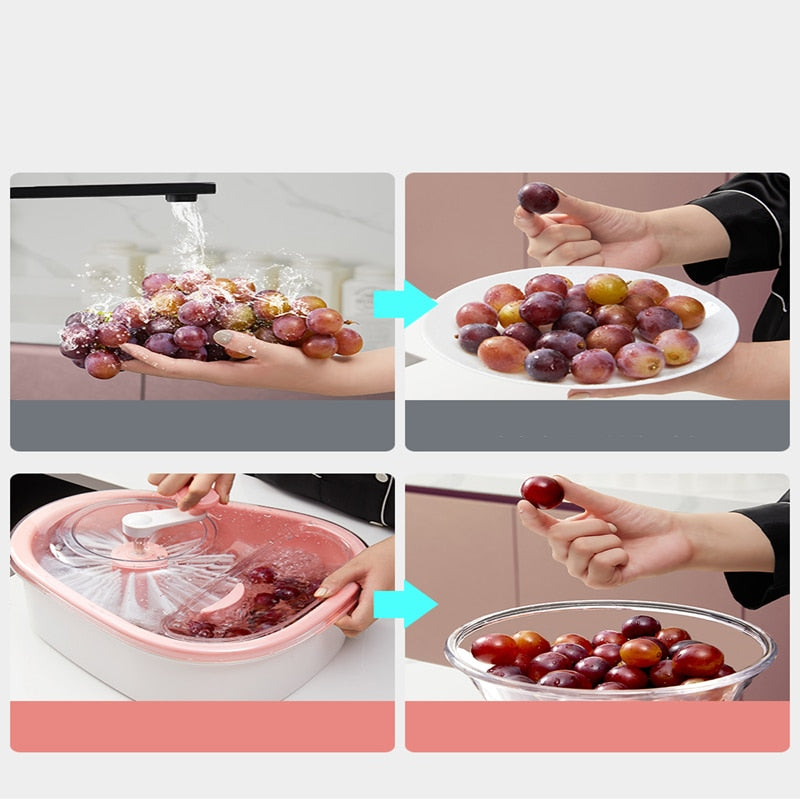 Lisslune | Manual Fruit Vegetable Washing Drainer Basket
