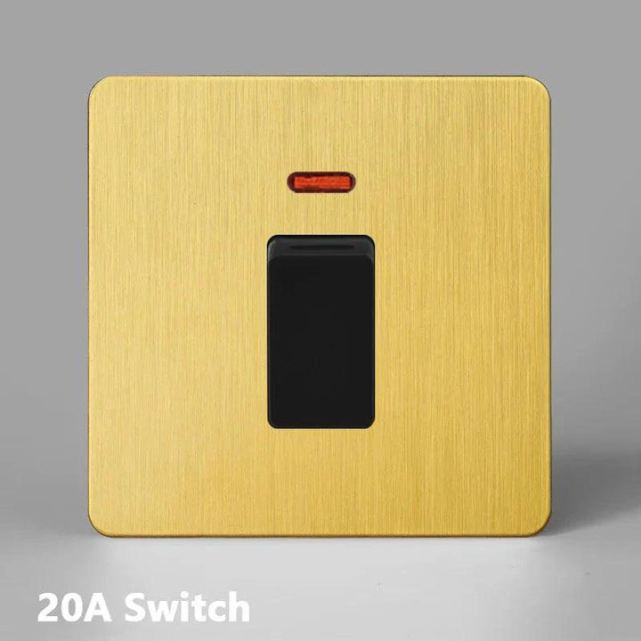 Lisslune | Luxurious Gold Dimmer Switch Set with USB Charging Port - Perfect for French/EU Plugs