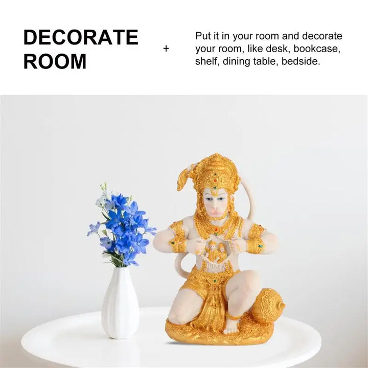 Lisslune | 1 Piece Hanuman Buddha Monkey God Figurine Southeast Asian Style Home Sculpture Lord Hanuman Statue Buddha Figur Ornament