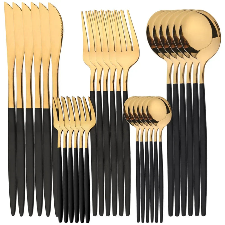 Lisslune | RoyalMirror – Luxury Gold Cutlery Set