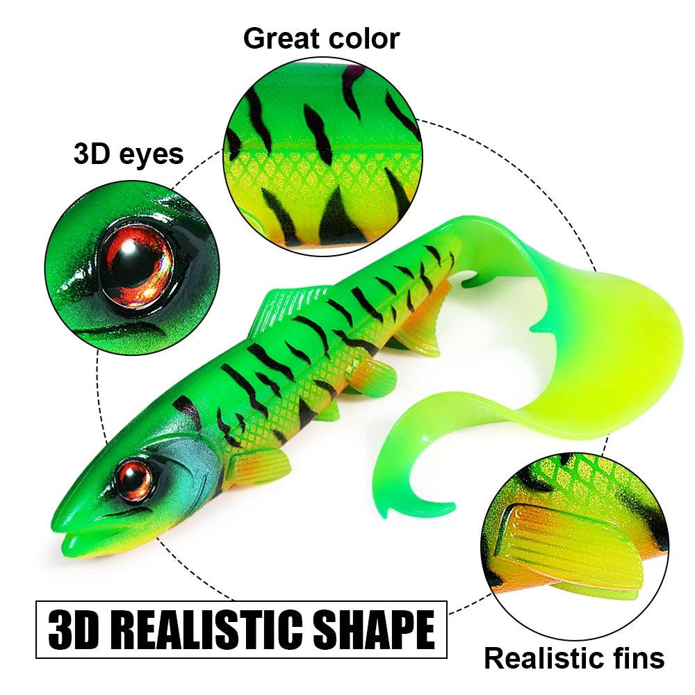 Lisslune | Eel-Inspired Trophy Pike Firebomb Swimbait - Premium Fishing Lure