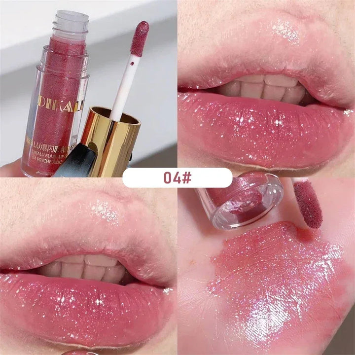 Rynx | Glitter Lip Gloss Liquid Lipstick Moisturizing Plumping Lip Shine High Gloss Sparkling Lip Gloss Shade Korean Makeup Cosmetics