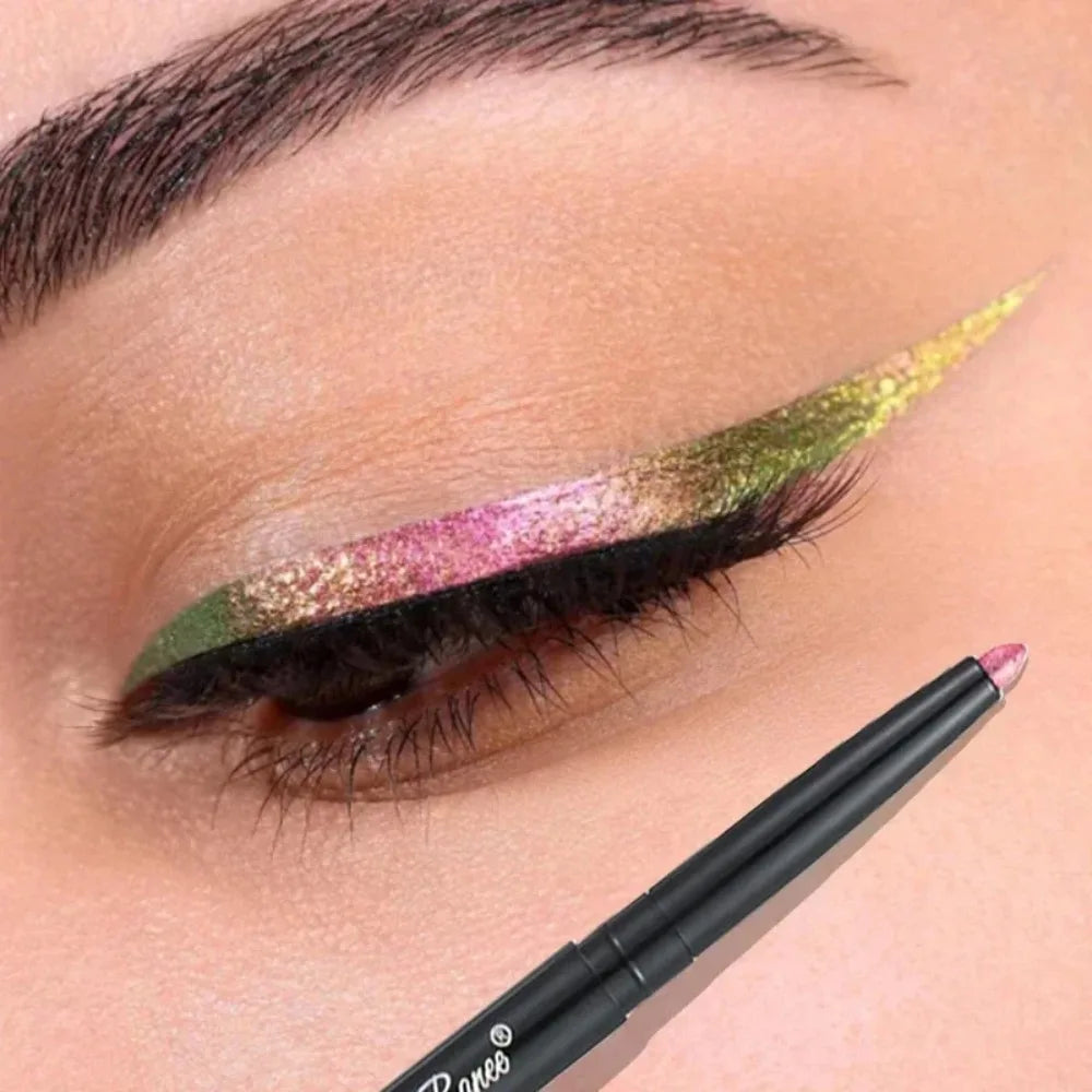 Rynx | Glitter Aurora Eyeliner Pencil Multi Chrome Eyeliner Long-lasting shiny metallic eyeshadow Lying silk caterpillar Green Purple Makeup pigment