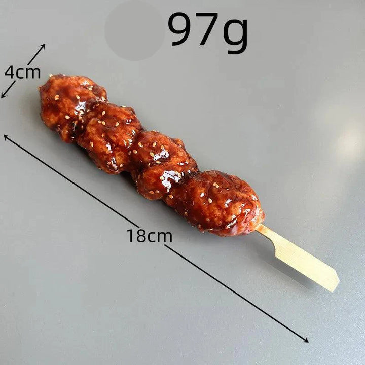 Lisslune | Japanese BBQ Skewer Simulation Model - Artificial Food Display Prop for Kitchen and Night Market