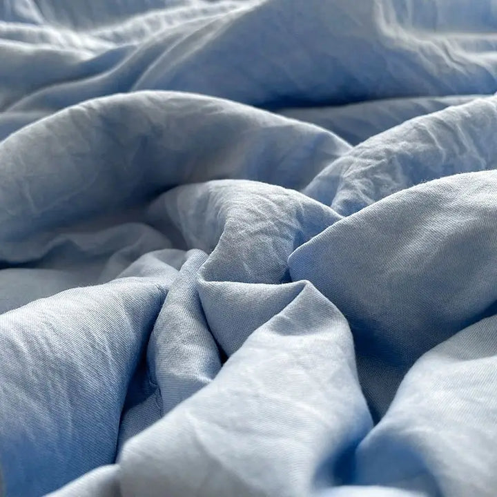 Rynx Korean Ins Bedding Set, Luxury Duvet Cover, Pillowcase Flat Sheet, Simple Girl Princess Ruffle Home Textiles