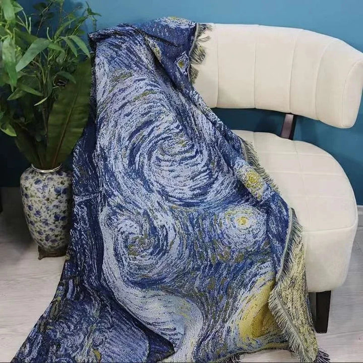 Lisslune | Gogh-inspired Starry Night Art Blanket