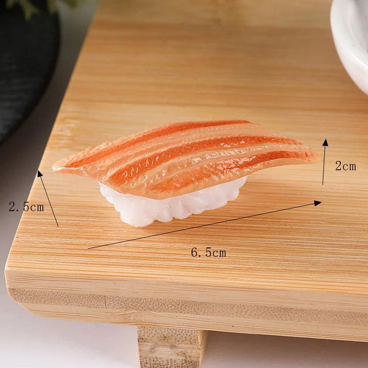 Lisslune | Realistic Artificial Sushi Set - 10pcs Decorative Japanese Rolls for Photography and Home Styling