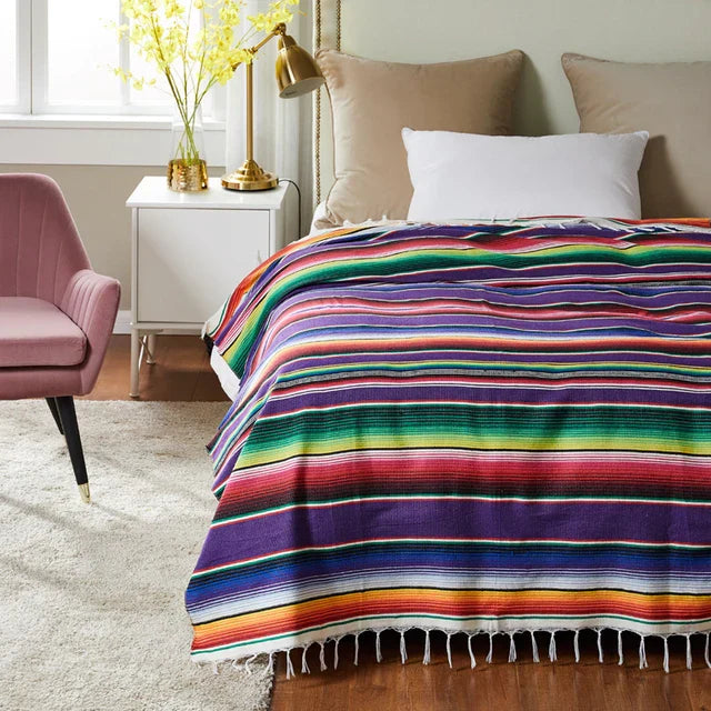 Lisslune | Colorful Mexican Serape Blanket