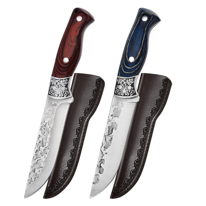Lisslune | Forged Stainless Steel Cleaver Knife - Versatile Kitchen Chef, Meat, Fruit, BBQ, and Boning Knife with Cover