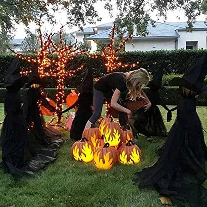 Rynx | 170cm Halloween Glowing Witch Ghost Halloween Decoration Horror Props Creepy Skeleton For Halloween Decoration Voice Control