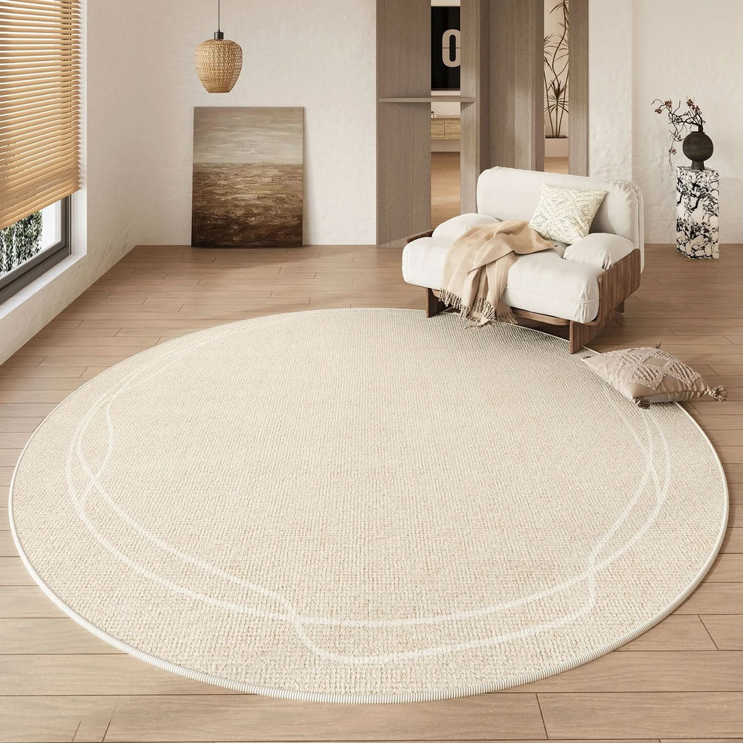 Lisslune | Wabi Sabi Round Rug Waterproof Non-Slip for Living Room Bedroom