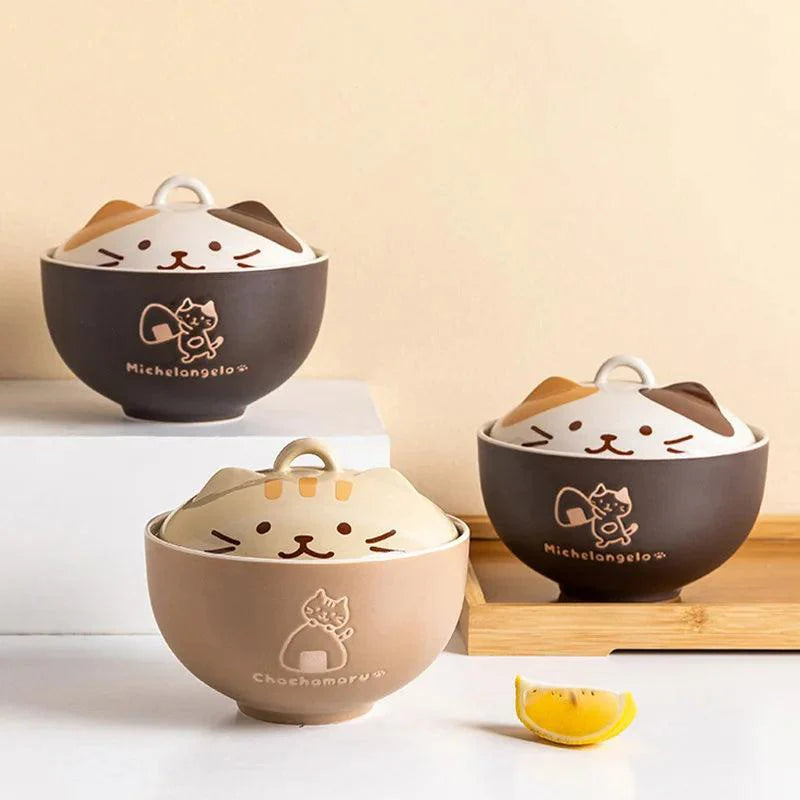 Lisslune | Playful Japanese Cat Ceramic Bowl Collection - Elevate Your Food with Quirky Enjoyment