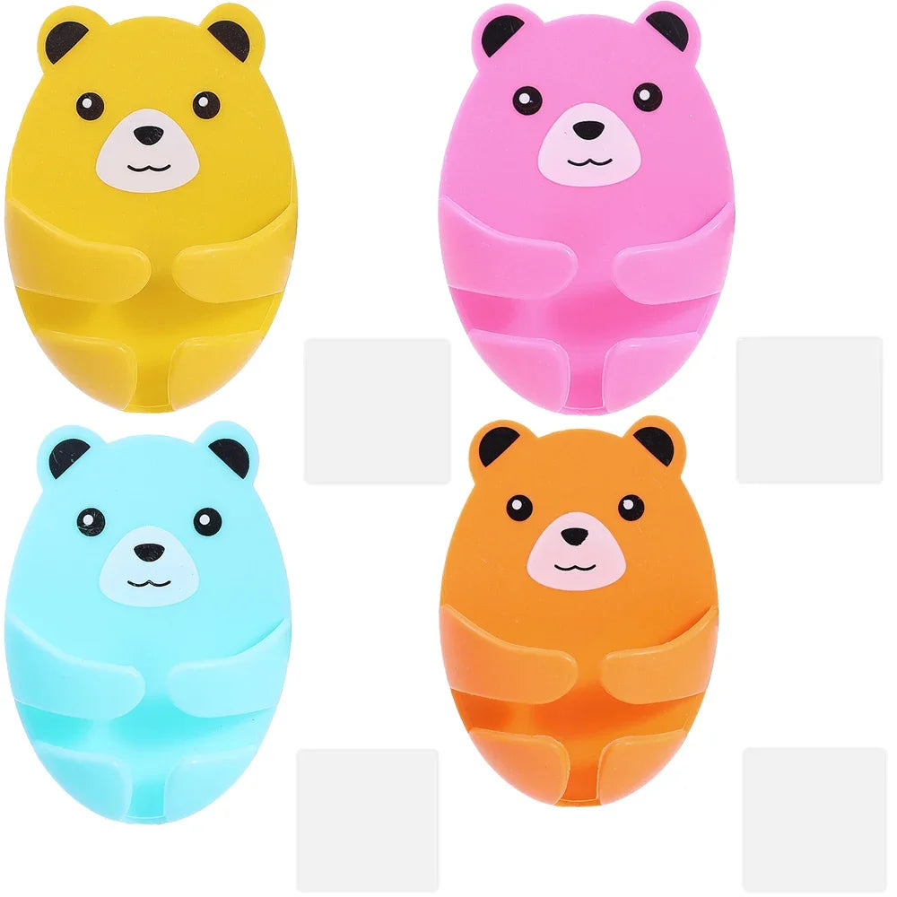 Lisslune | Bear Hug Self-Adhesive Wall Plug Holder