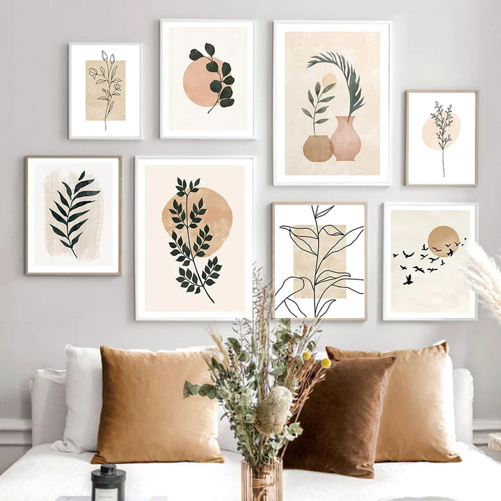 Lisslune | Vase & Bird Canvas Poster