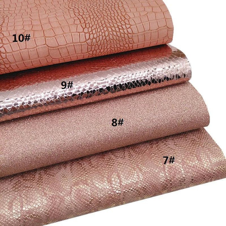 Lisslune | Shiny Pink Tiger & Snake Synthetic Leather DIY Craft Kit