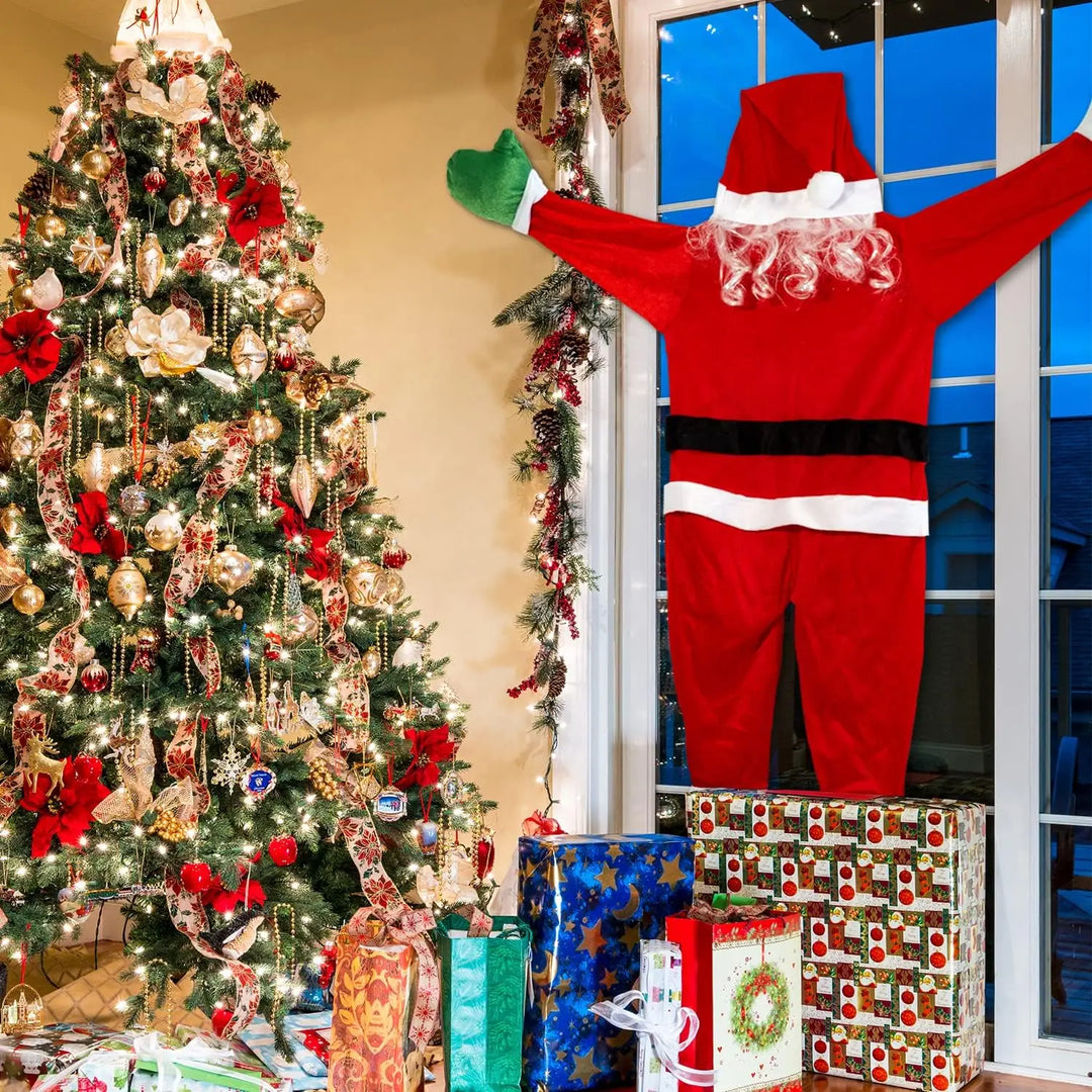 Rynx | Christmas hanging Santa outdoor decorations large climbing Santa Xmas for outdoor roof window balcony Xmas decor