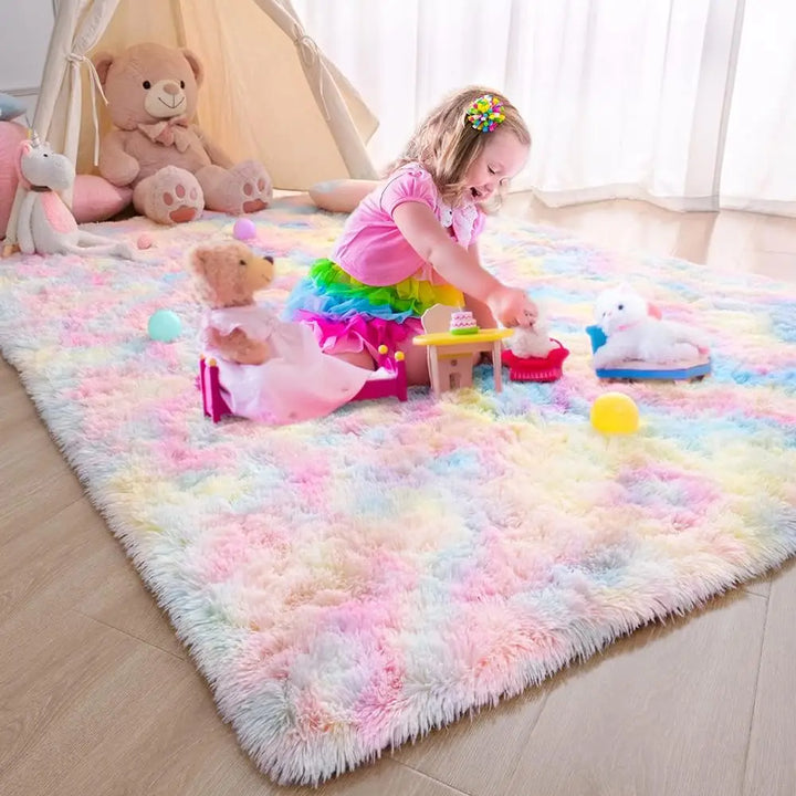 Lisslune | Fluffy Ultra Soft Non-Slip Rug with Memory Foam Cushion