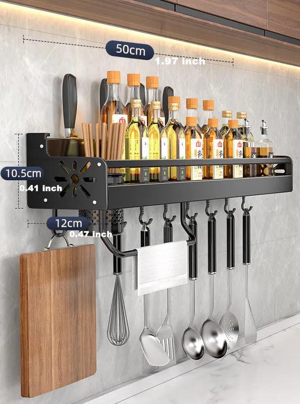 Lisslune | Elegant Wave Design Spice Organizer - Contemporary Kitchen Storage Solution