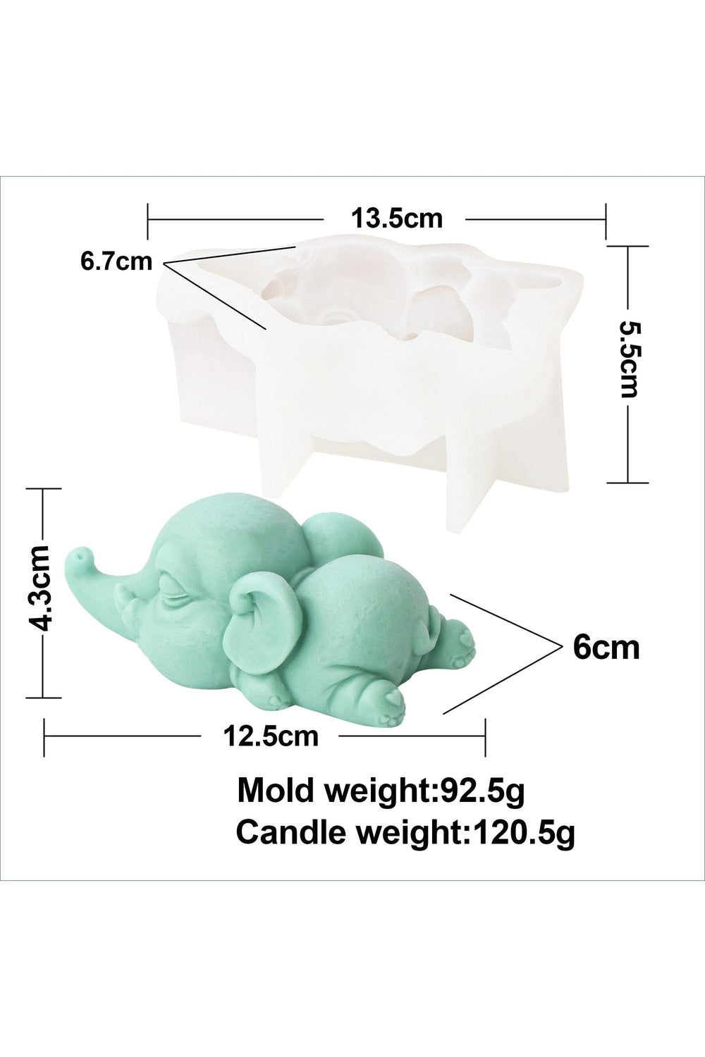 Lisslune | Elephant Candle Shape