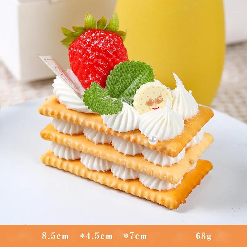 Lisslune | Realistic Artificial Dessert Cake for Home Decor and Photography - Food Simulation Model FCYY-002