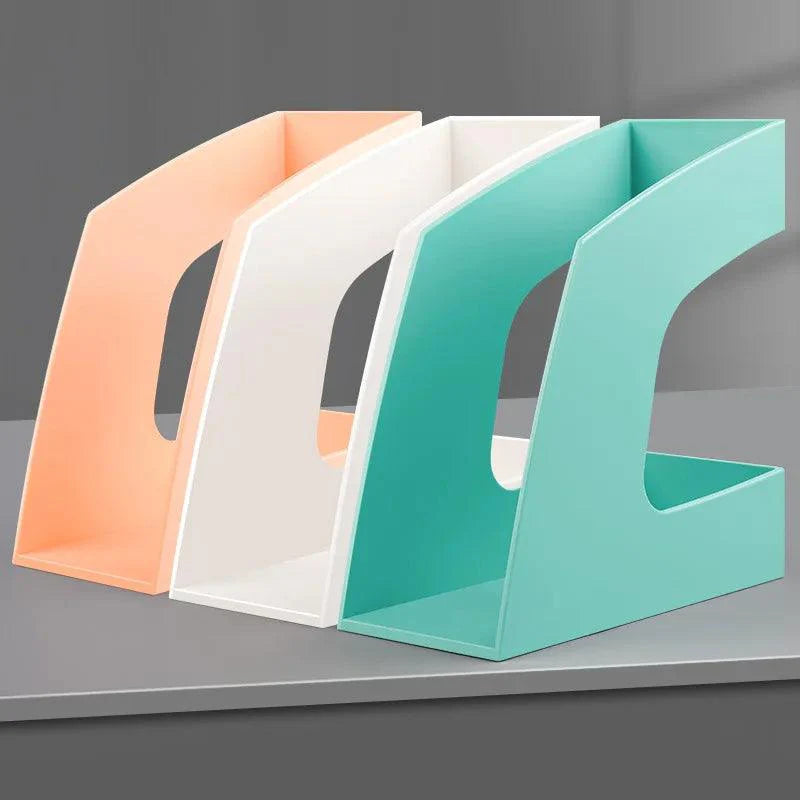 Lisslune | Slim Plastic Desktop Book Organizer - Versatile Document and Magazine Storage Solution for School and Office