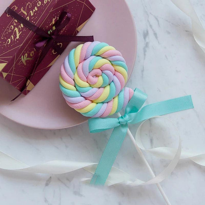 Lisslune | Charming Synthetic Cotton Candy Lollipops - Ideal for Sweet Displays, Children's Photography and Wedding Decorations