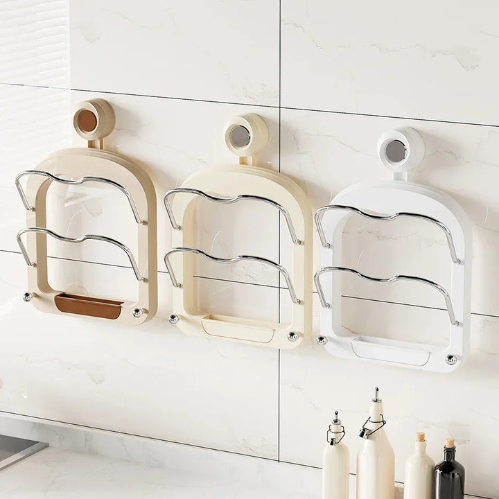 Lisslune | Suction Wall-Mounted Pot Lid Organizer Storage Rack