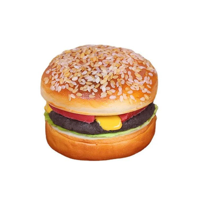 Lisslune | Life-like Hamburger Cake Model for Home Decoration and Photography - 1PC PU+PVC Artificial Food Prop