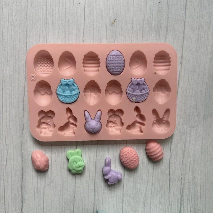 Lisslune | Easter Bunny 18-Cavity Silicone Mold Set for Creative Treats and Crafts