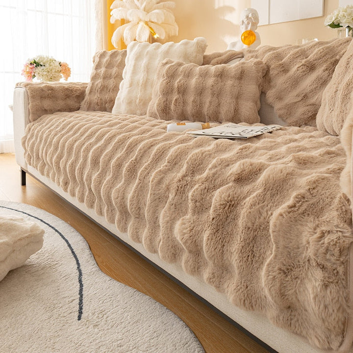 Lisslune | Snuggly Comfy Plush Sofa Cover