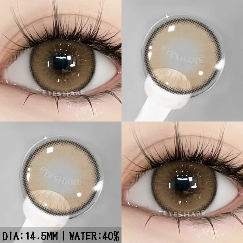 Rynx | 1 Pair New Color Contact Lenses for Eyes Purple Lenses Gray Pupil Lens Brown Eye Lens Annual Cosmetic Blue Eye Contacts