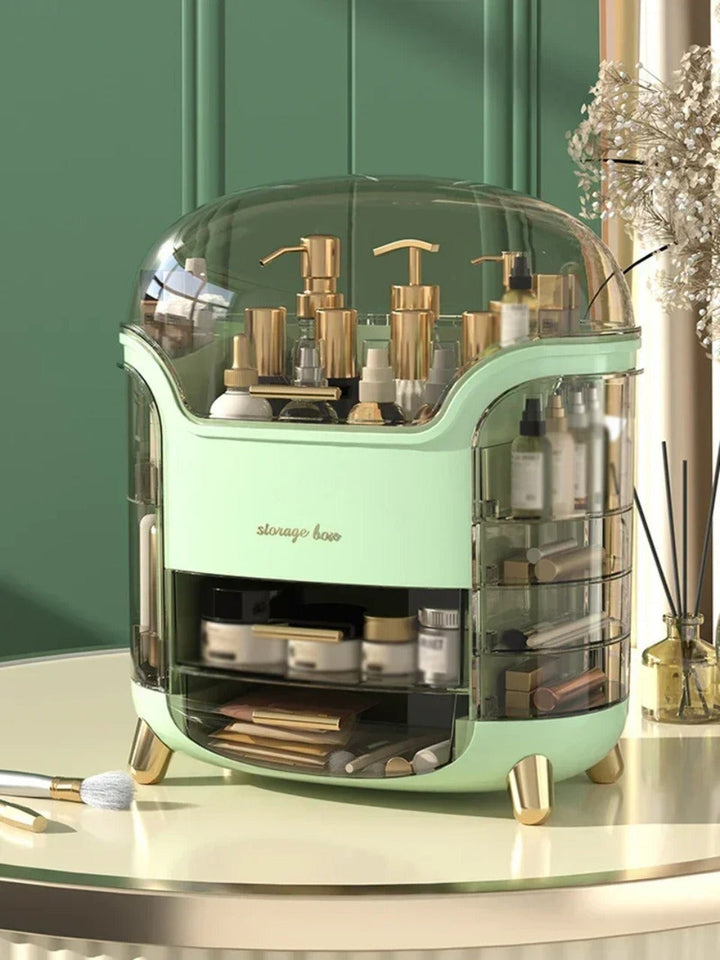 Lisslune | Luxury Transparent Makeup Organizer with Sliding Doors and Drawers