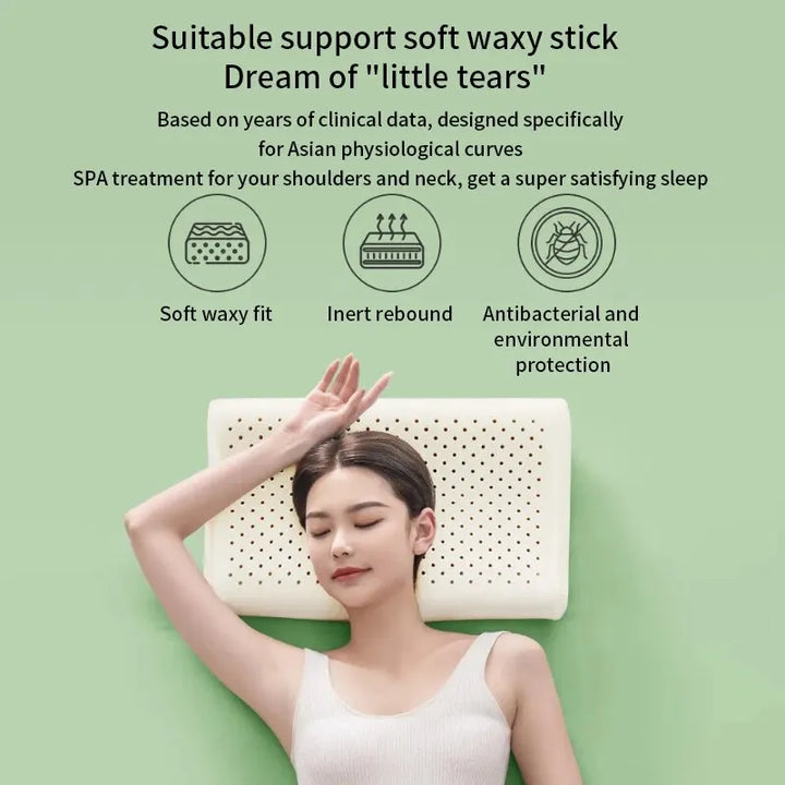 Lisslune | Hypoallergenic natural latex breathable ergonomic pillow