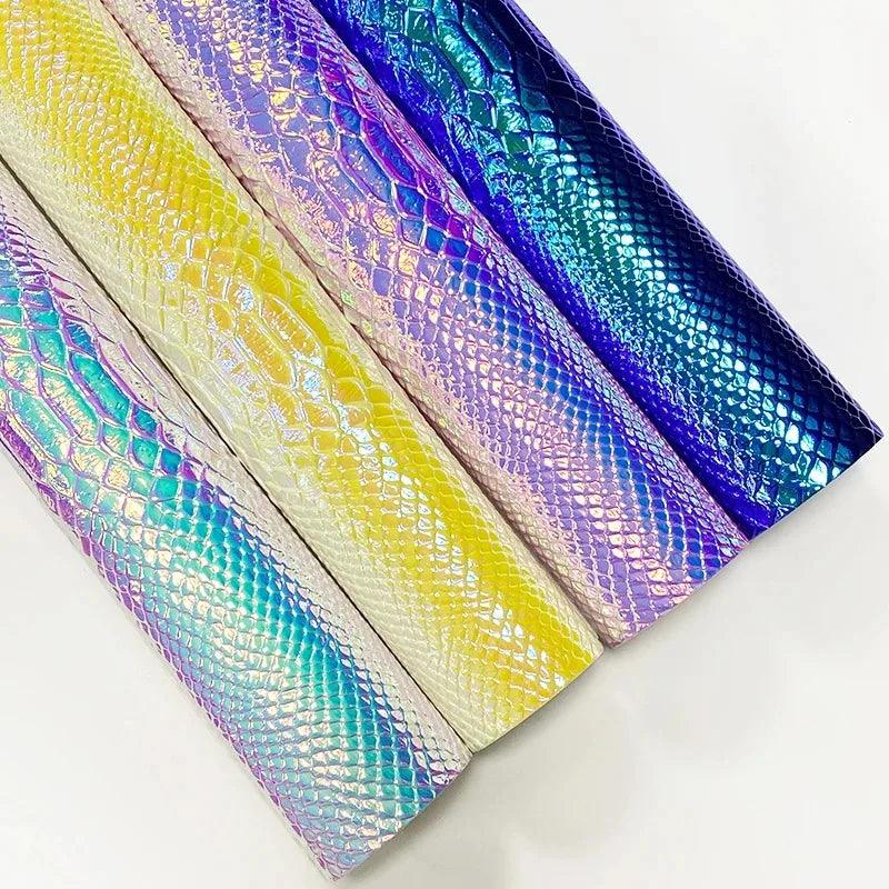 Lisslune | Iridescent Dragon Scale Leather for enchanting DIY creations