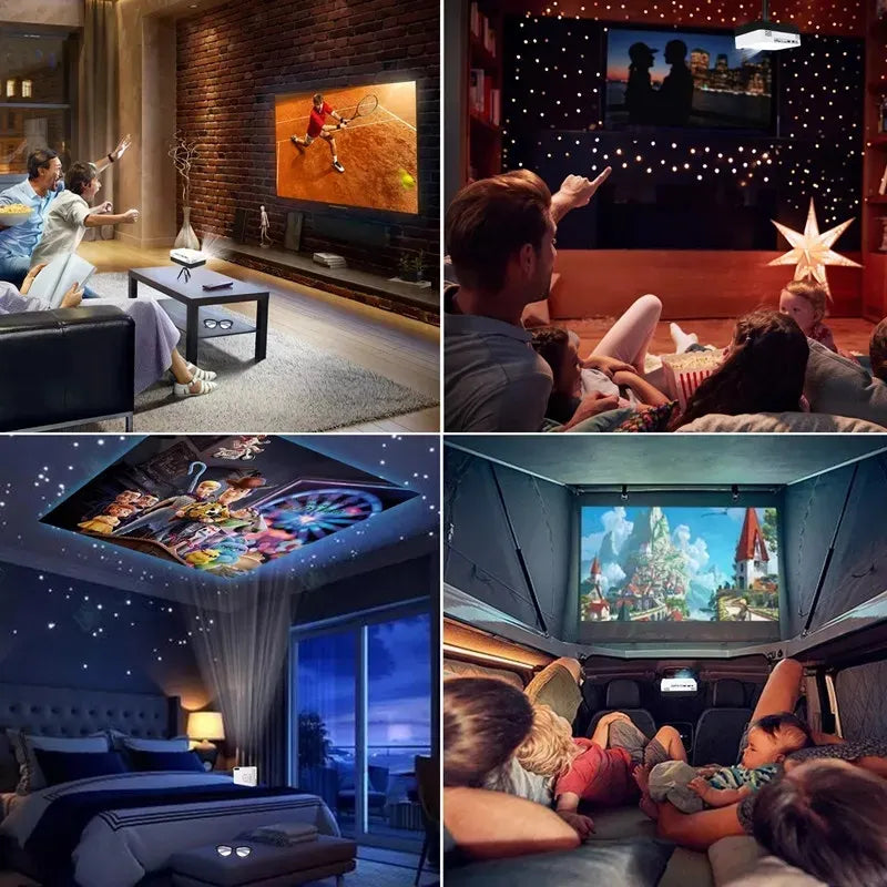 Lisslune | Lumino | Mini Projector | Portable | Miracast Support | HD Image | Compact Size