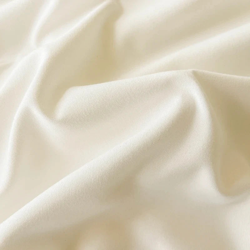 Rynx | Korean Princess Style Lace Ruffle Bedding Set Solid Color Duvet Cover Set Flat/Fitted Sheet Pillowcases with Pillow Covers