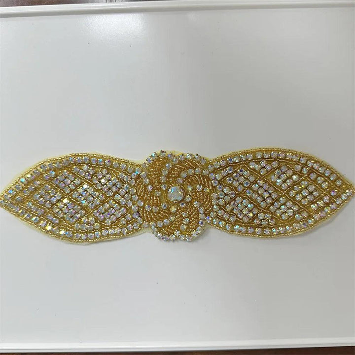 Lisslune | Shining Silver Rhinestone Flower Appliqué: Elegant Fashion Upgrade Accessory