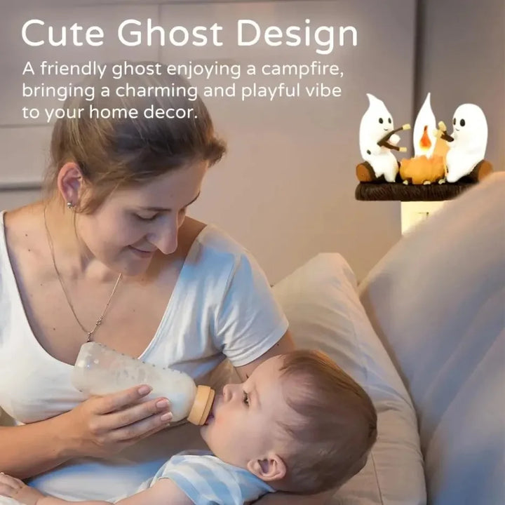 Rynx | Halloween Decoration GHOST ROASTING CAMPFIRE MORES Chost Design Lamp Halloween Home Decor