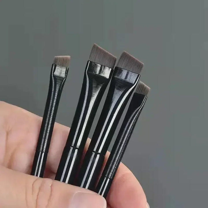 Rynx | New 2 Pieces/Set Eyebrow Contour Brush Eyebrow Eyeliner Brush Portable Small Angled Eyebrow Brush Female Makeup Accessories